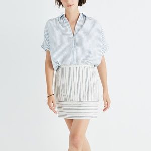 Madewell Gamine Mini Skirt in Stripe Play, Size 2